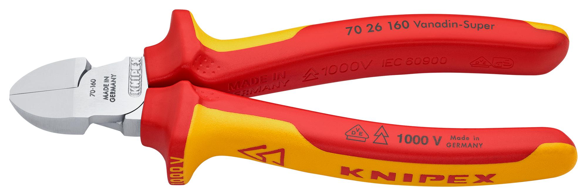 Knipex 70 26 160 Diagonal Cutter, 4Mm, 160Mm