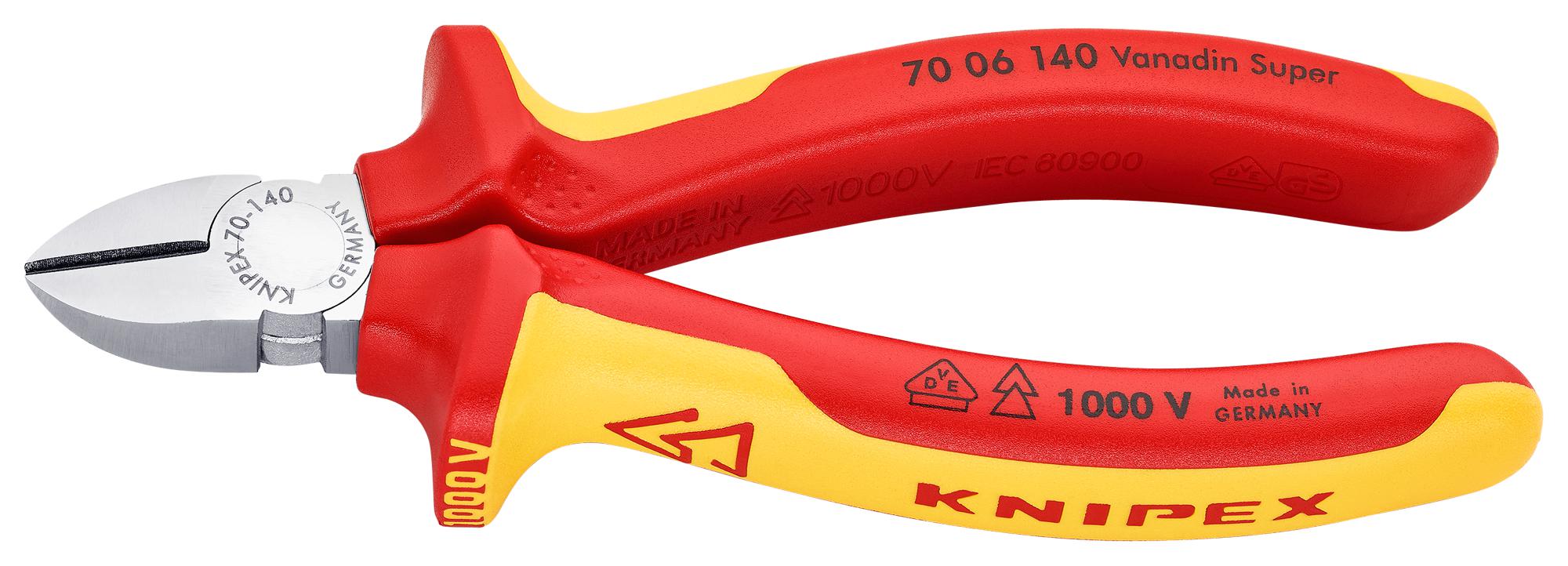 Knipex 70 06 140 Diagonal Cutter, 4Mm, 140Mm