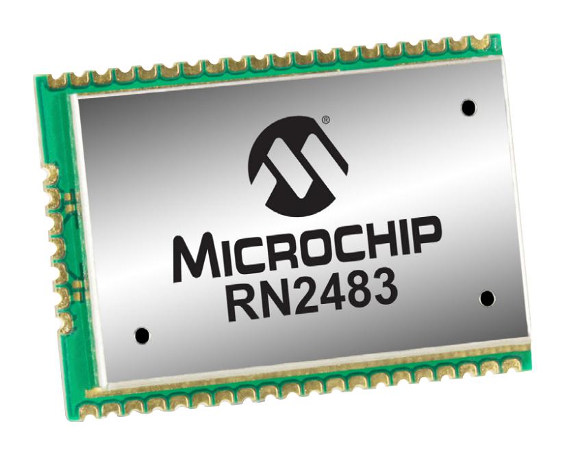 Microchip Rn2483A-I/rm104 Transceiver Module, 300Kbps, 870Mhz