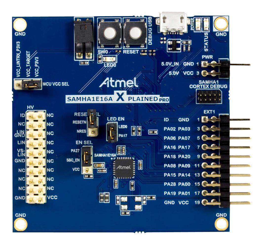 Microchip Atsamha1E16A-Xpro Eval Board, Arm Cortex-M0+ Mcu