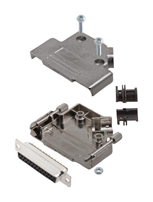 Amphenol Communications Solutions L17D45Pk-M-25+L77Sdb25S D Sub Connector, Rcpt, 25Pos, Solder