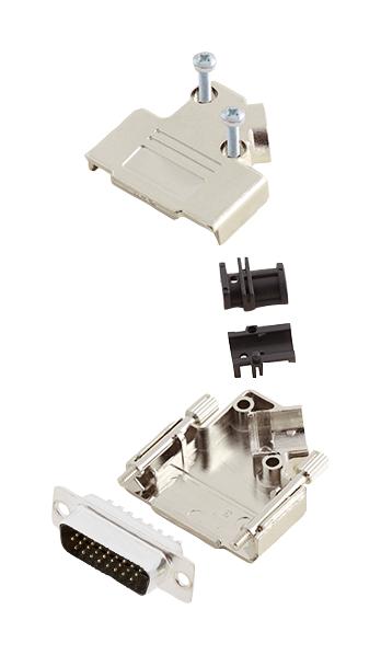 Amphenol Communications Solutions L17D45Pk-M-15+L717Hda26P Hd-D Sub Connector, Plug, 26Pos, Solder