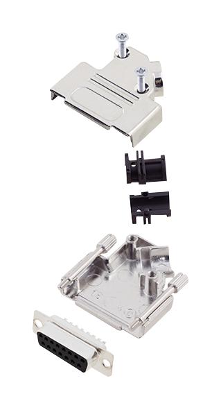 Amphenol Communications Solutions L17D45Zk15+L77Sda15S D Sub Connector, Rcpt, 15Pos, Solder