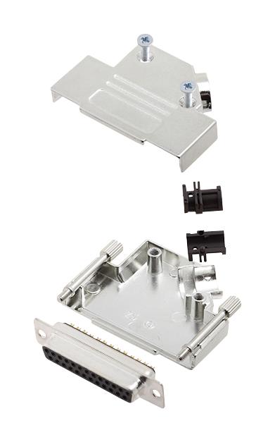 Amphenol Communications Solutions L17D45Zk25+L77Sdb25S D Sub Connector, Rcpt, 25Pos, Solder