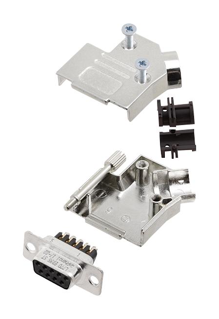 Amphenol Communications Solutions L17D45Zk09+L77De09Sst D Sub Connector, Rcpt, 9Pos, Screw