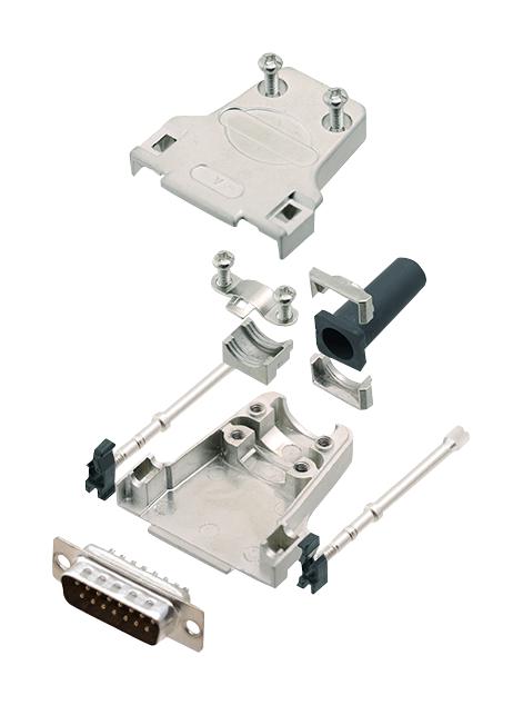 Amphenol Communications Solutions L17Dtzf15-Ljs-Rg+L717Sda15P D Sub Connector, Plug, 15Pos, Solder