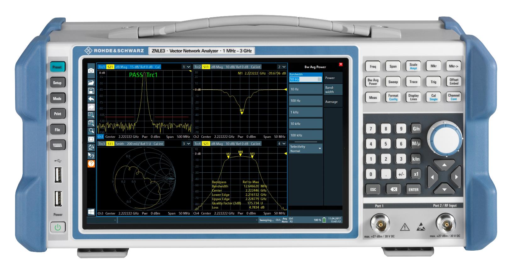 Rohde & Schwarz Znle3-Com Vector Network Analyzer, 1Mhz-3Ghz