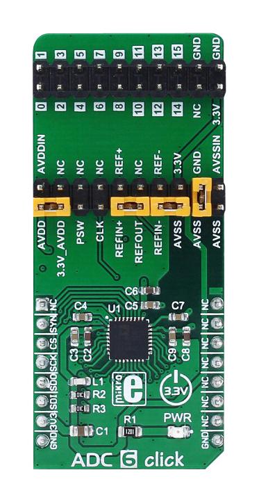 Mikroelektronika Mikroe-2932 Adc 6 Click Board