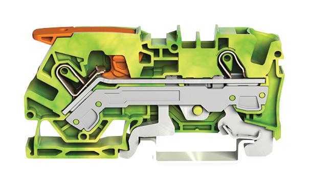 Wago 2106-1207 Terminal Block, Dinrail, 2Ways, 8Awg