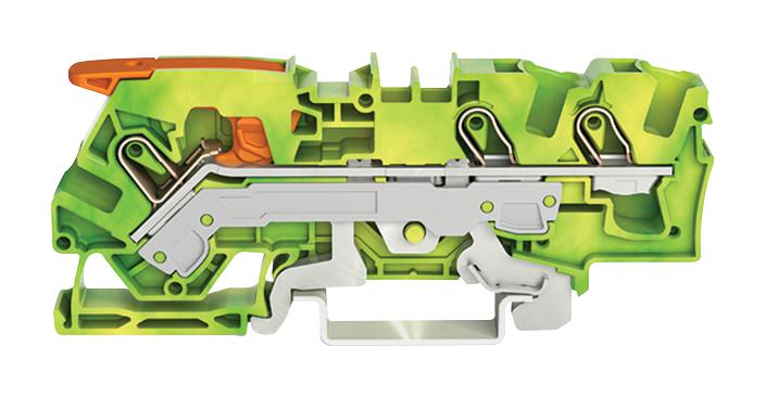 Wago 2106-1307 Terminal Block, Dinrail, 3Ways, 8Awg