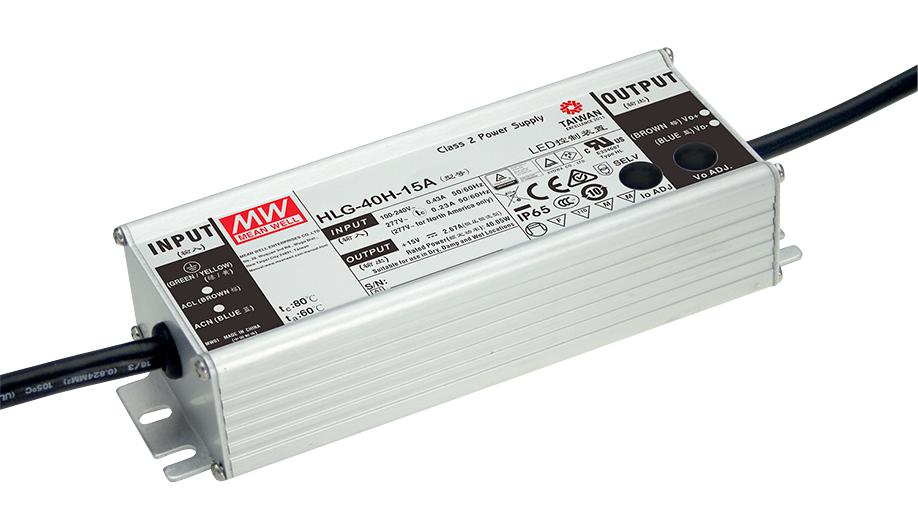 Mean Well Hlg-40H-42A Led Driver Psu, Ac-Dc, 42V, 0.96A