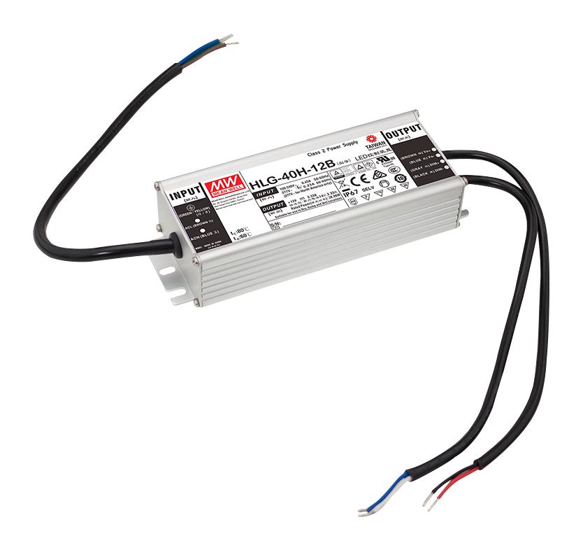 Mean Well Hlg-40H-24B Led Driver Psu, Ac-Dc, 24V, 1.67A