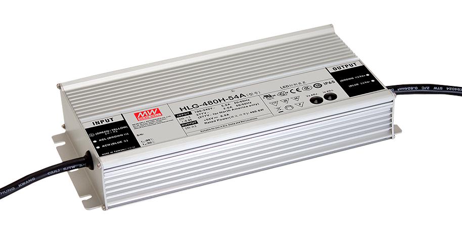 Mean Well Hlg-480H-24A Led Driver Psu, Ac-Dc, 24V, 20A