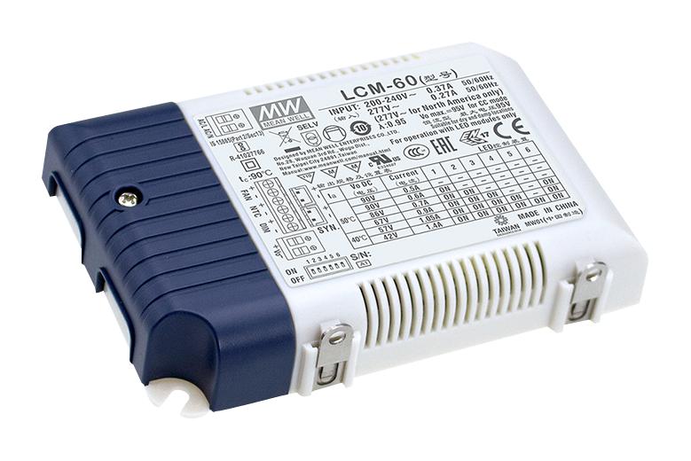 Mean Well Lcm-60Da Led Driver Psu, Ac-Dc, 42V, 1.4A