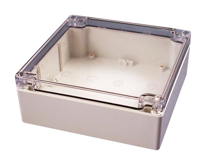 Hammond 1554R2Gycl Small Enclosure, Small, Pc, Grey/clear