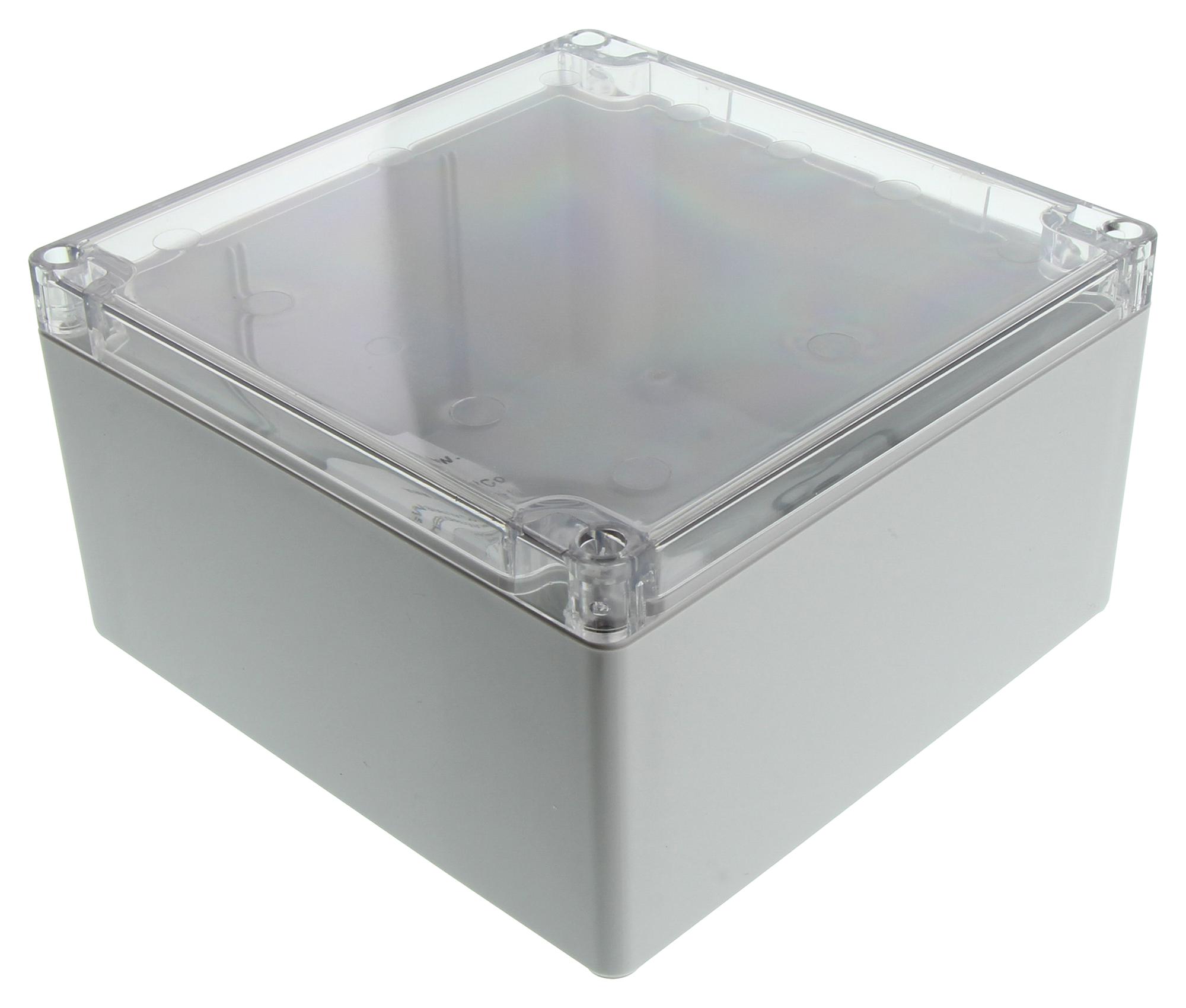 Hammond 1554S2Gycl Small Enclosure, Small, Pc, Grey/clear