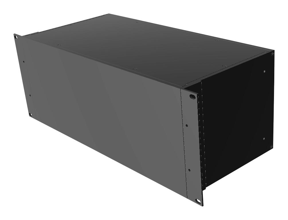 Hammond Rm4U1908Sbk. Rack Mount Cabinet, 4U, Alum, Black