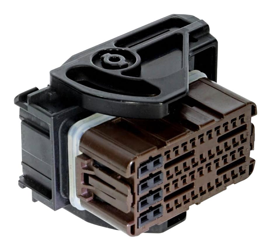 Aptiv / Delphi 33500420 Rcpt Housing, 48Pos, Pbt Gf, Brown