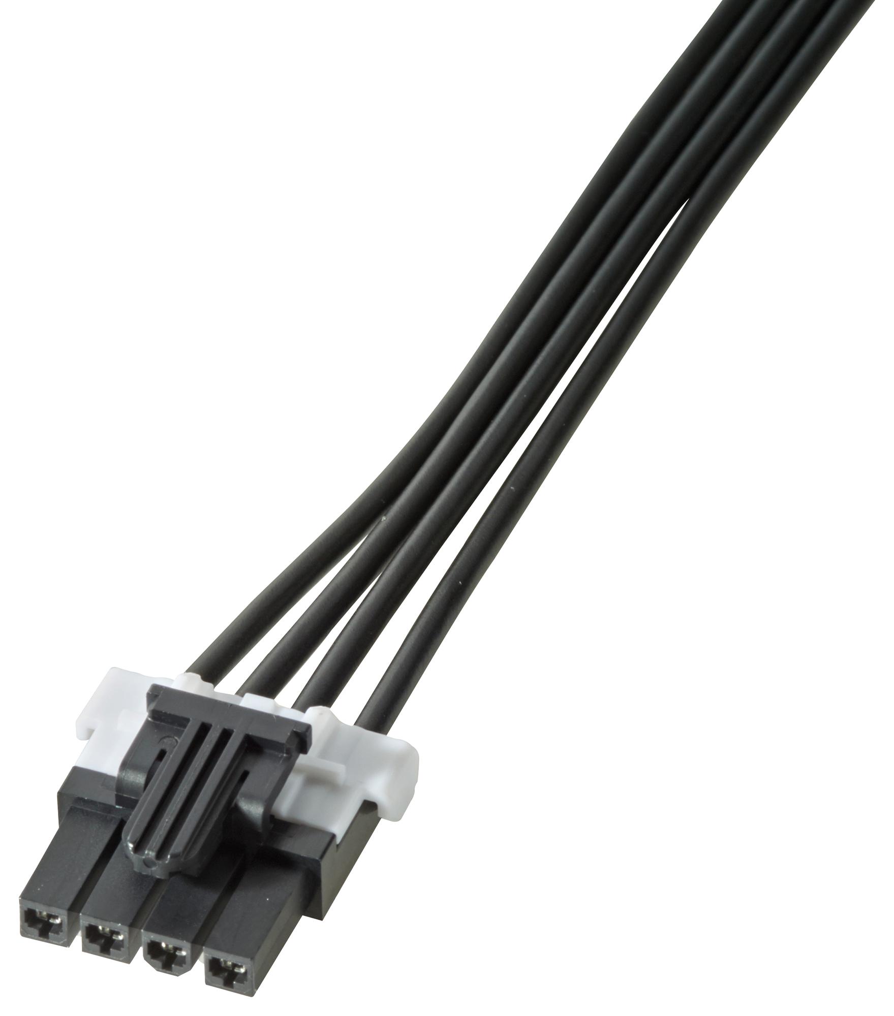 Molex / Partner Stock 145135-0410 Cable Assy, 4P, Rcpt-Rcpt, 1M