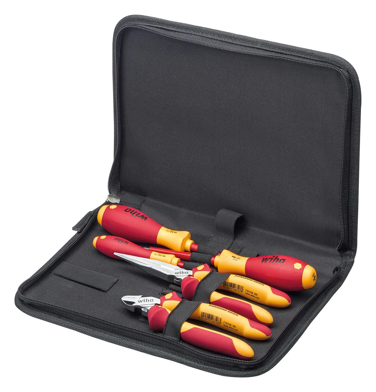 Wiha 26755 Electrician Tool Set, 5Pc/ Bag