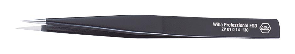 Wiha 32318 Tweezer, Straight Pointed, Ss, 130Mm