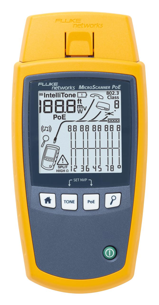 Fluke Networks Ms-Poe Poe Cable Verifier, 10Gbps