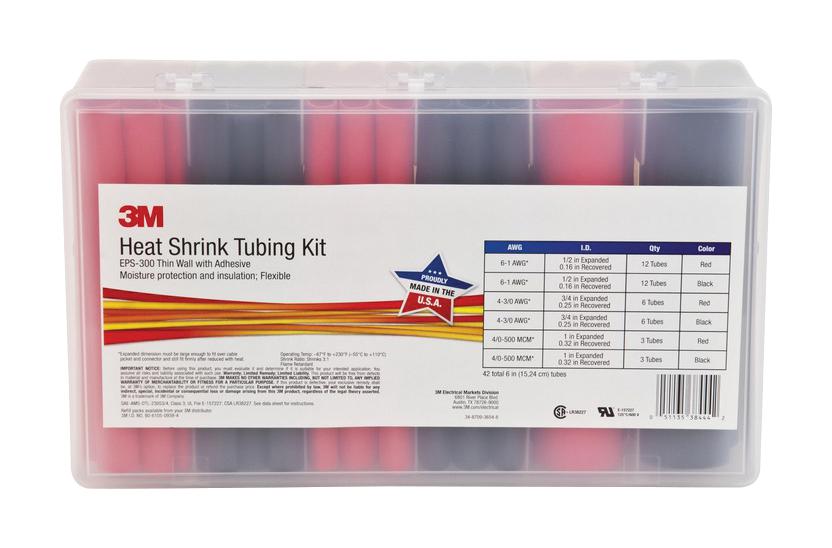 3M Eps-300 Heat Shrink Tubing Kit, 42Pc