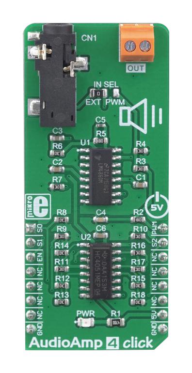 Mikroelektronika Mikroe-3271 Audioamp 4 Click Board