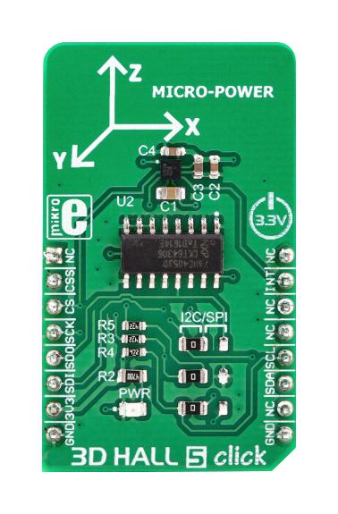 Mikroelektronika Mikroe-3197 3D Hall 5 Click Board