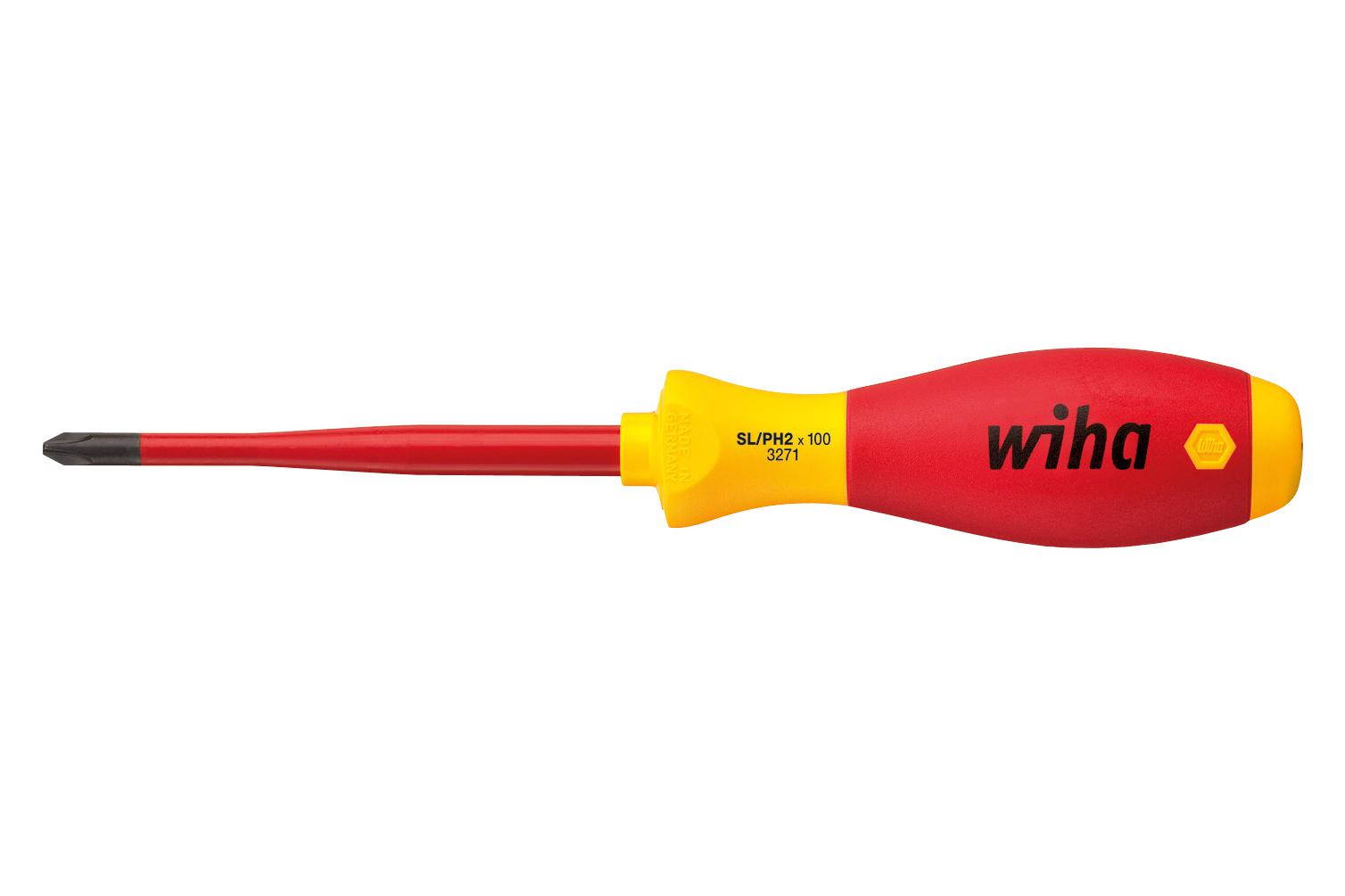 Wiha 35503 Screwdriver, Sl/ph2, 100Mm, 218Mm