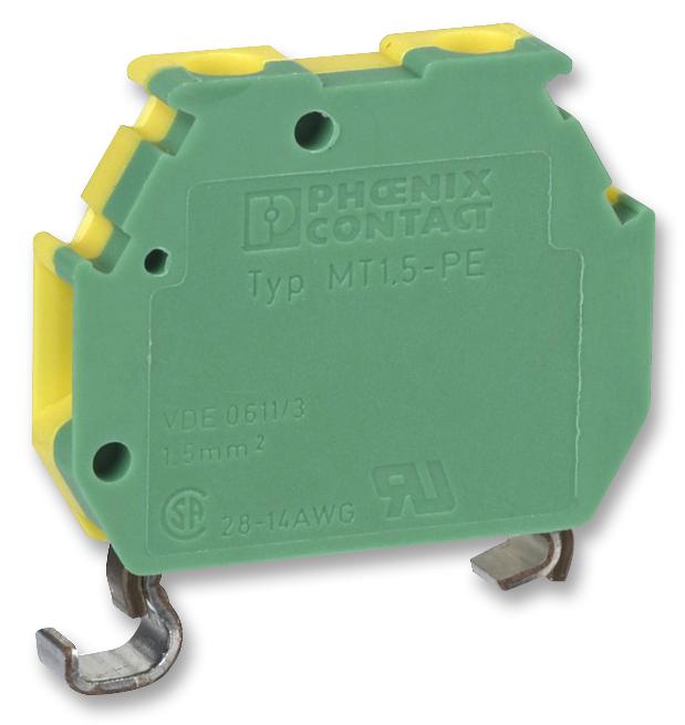 Phoenix Contact 3100318 Terminal Block, Din Rail, 2Pos, 12Awg