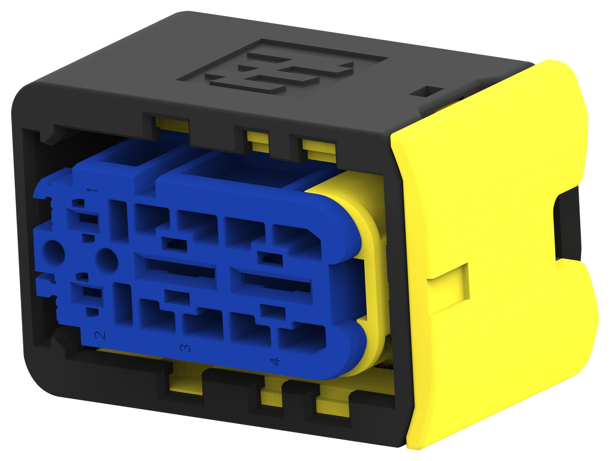 Te Connectivity 4-2208157-1 Automotive Housing, 4Pos, Rcpt, Pbt-Gf