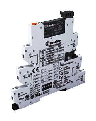 Finder 398100240060 Power Relay, Spdt, 24V, 6A, Din Rail