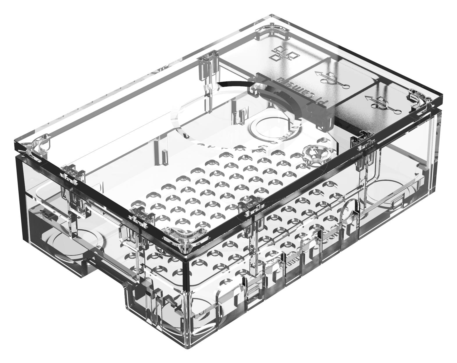 Multicomp Pro Asm-1900136-01 Raspberry Pi 4 Case - Clear