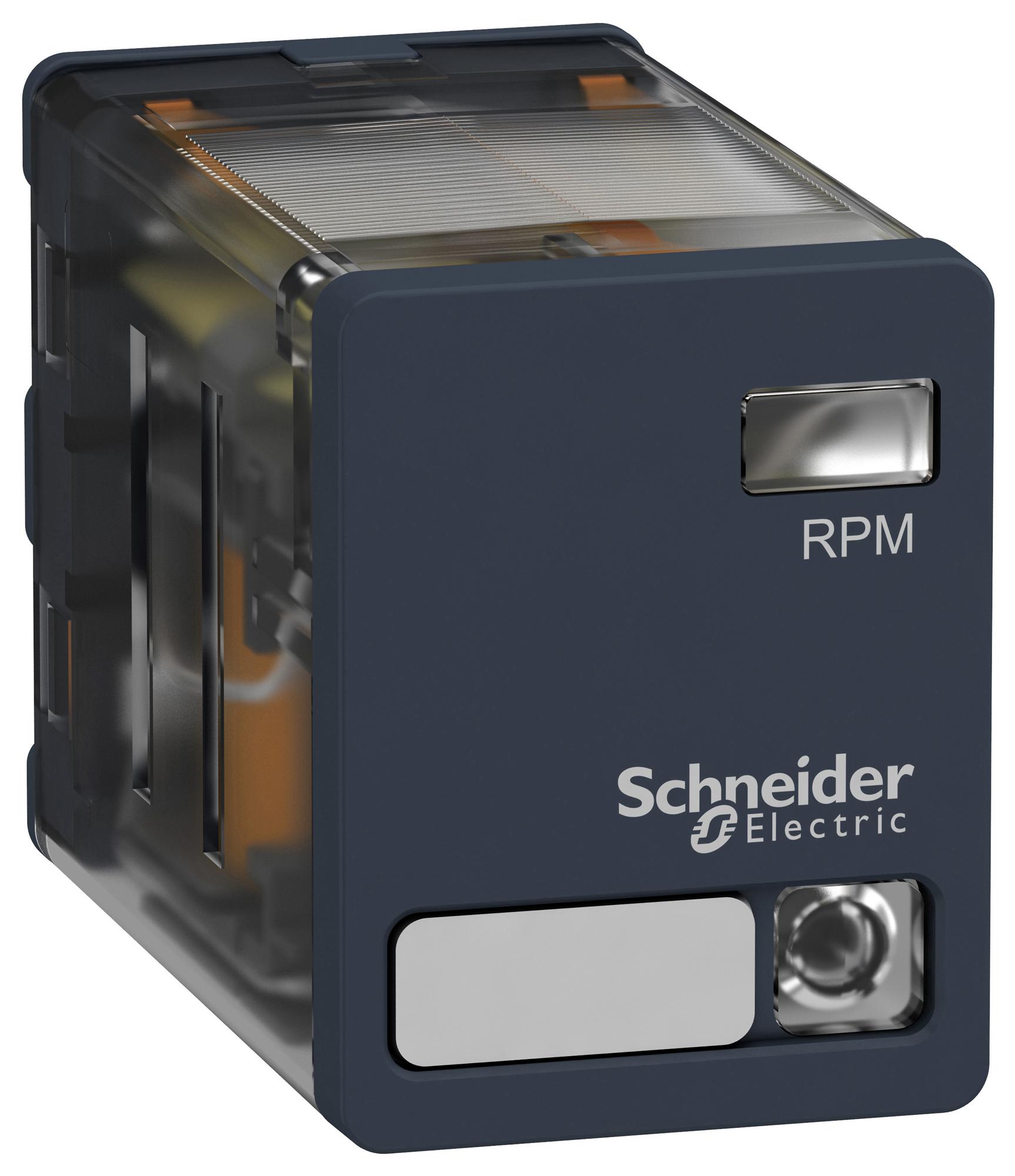 Schneider Electric Rpm23Bd Power Relay, Dpdt, 24Vdc, 15A, Socket