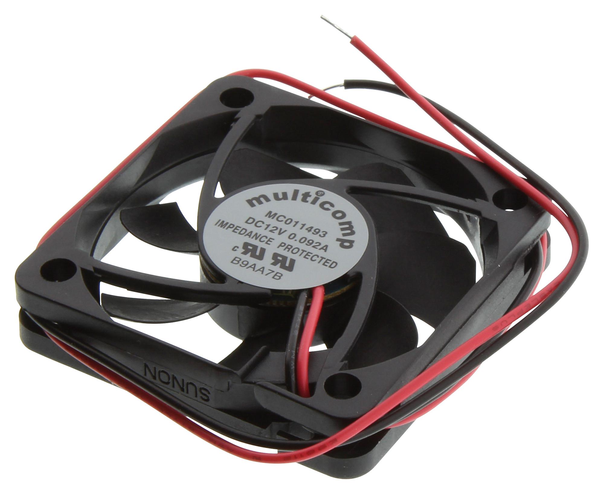 Multicomp Mc011493 Axial Fan, 50Mm, 12Vdc, 11Cfm, 25.6Dba