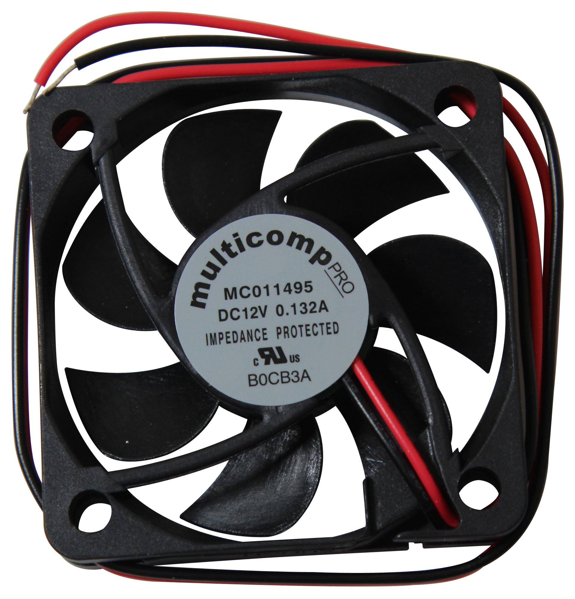 Multicomp Mc011495 Axial Fan, 50Mm, 12Vdc, 13Cfm,