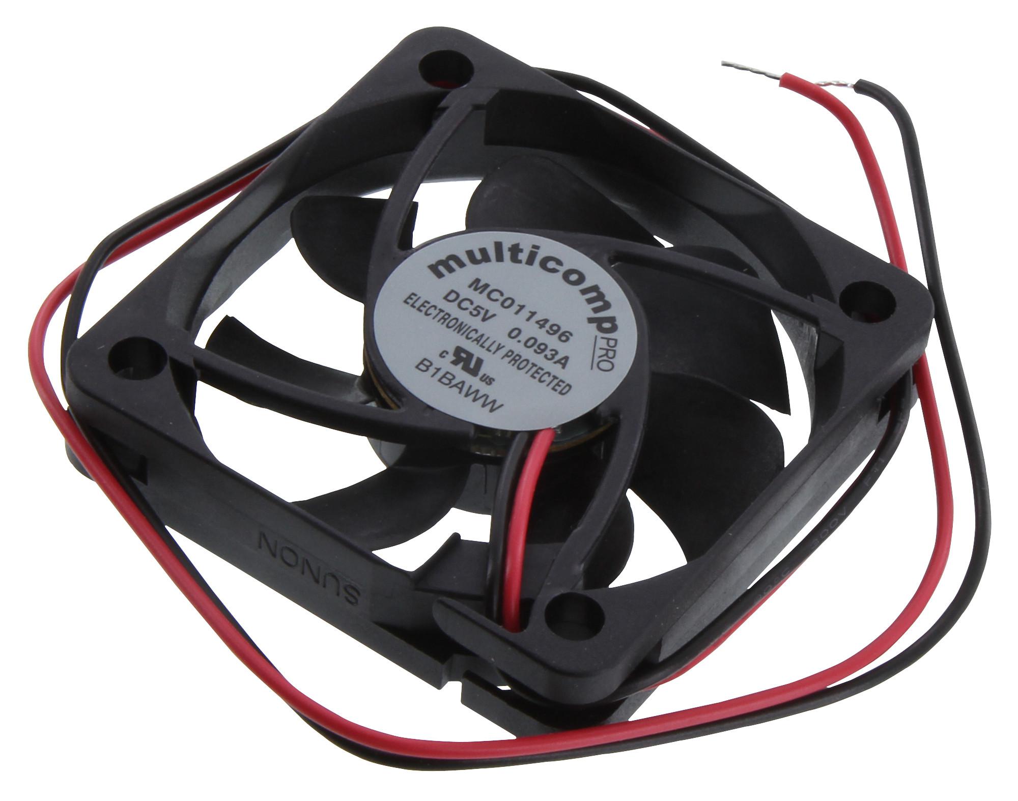 Multicomp Mc011496 Axial Fan, 50Mm, 5Vdc, 11Cfm, 25.6Dba