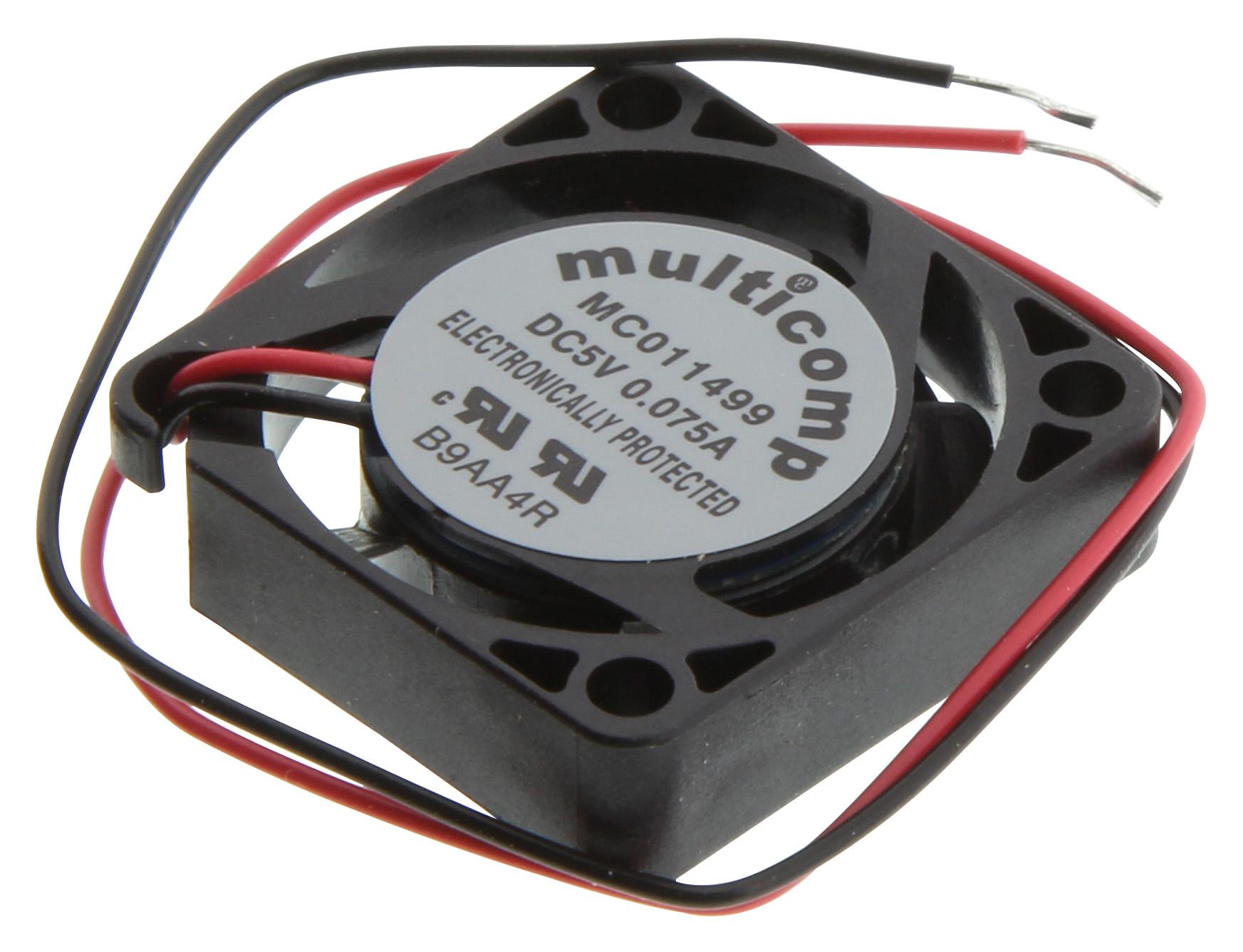 Multicomp Mc011499 Axial Fan, 25Mm, 5Vdc, 2.2Cfm, 18Dba