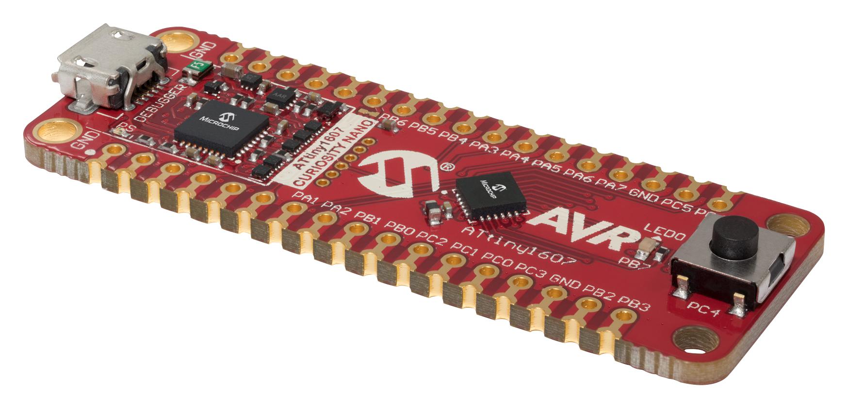 Microchip Dm080103 Curiosity Nano Eval Board, 8-Bit Avr Mcu