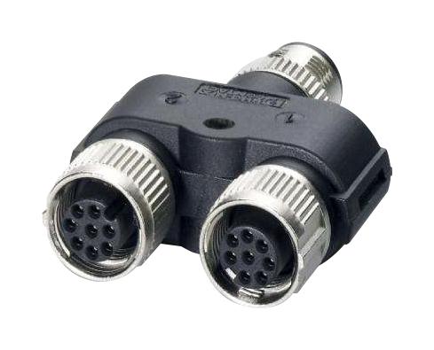 Phoenix Contact 1054339 Sensor Splitter, 8P, M12 Plug-2Xm12 Rcpt