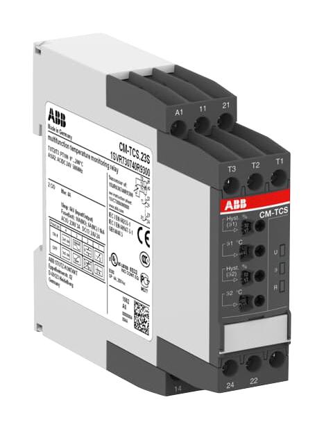 Abb 1Svr730740R9300 Temp Monitor Relay, Dpdt, 0 To 200Deg C