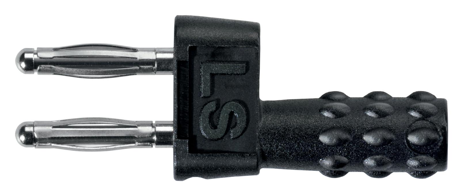 Schutzinger Kurz 5741 / 5.08-2 Ig Mb Ni / Sw Conn, Banana, Plug, 12A, Black