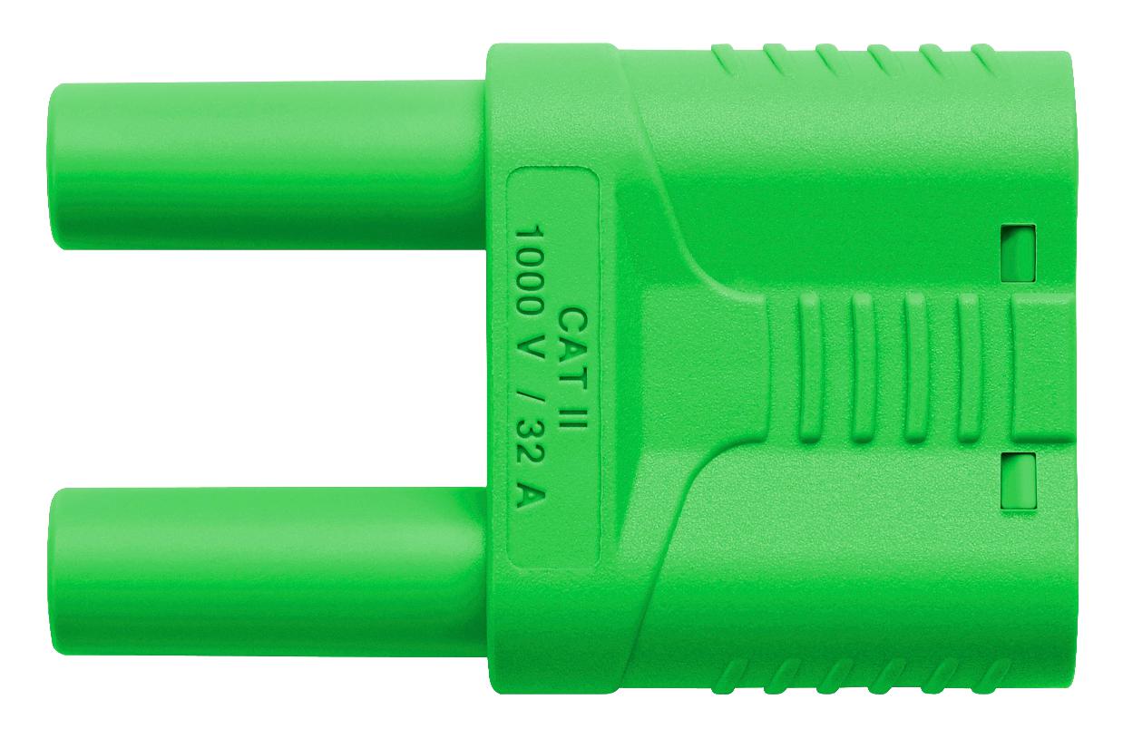 Schutzinger Skurz 6100 / 19-4 Ig 2Mb Ni / Gn Conn, Banana, Plug, 32A, Green