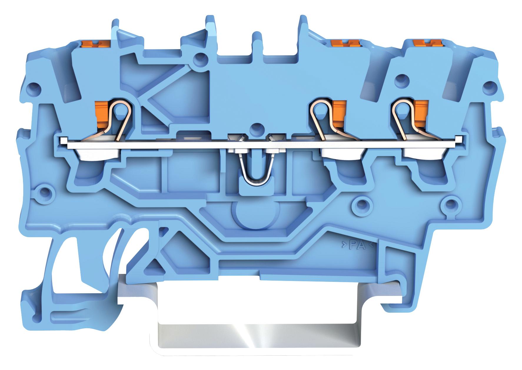 Wago 2201-1304 3-Conductor Through Terminal Block