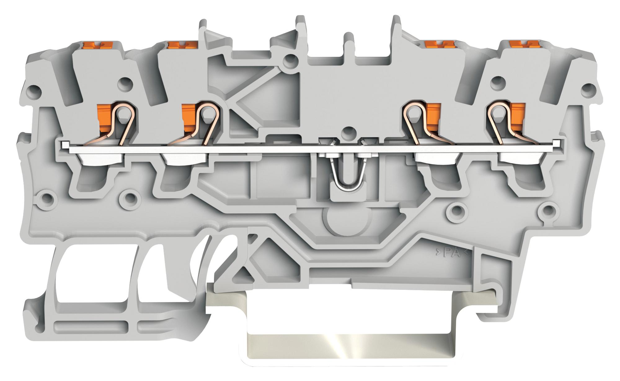 Wago 2201-1401 4-Conductor Through Terminal Block