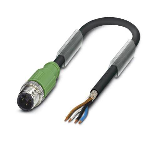 Phoenix Contact 1694389 Sensor Cord, 4P M12 Plug-Free End, 10M