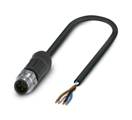 Phoenix Contact 1454040 Sensor Cord, 4P M12 Plug-Free End, 2M