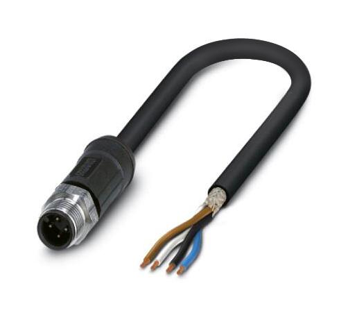 Phoenix Contact 1454134 Sensor Cord, 4P M12 Plug-Free End, 5M