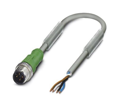 Phoenix Contact 1457034 Sensor Cord, 4P M12 Plug-Free End, 5M